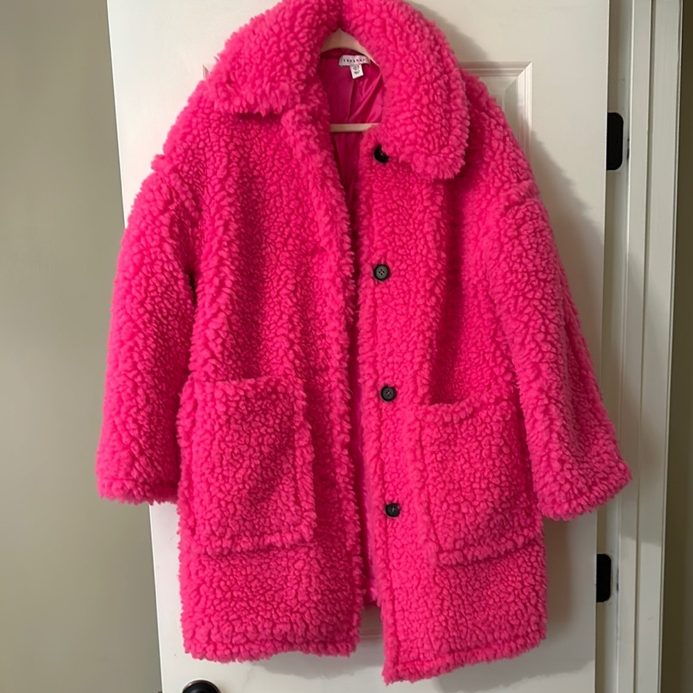 Cozy Pink Sherpa Coat